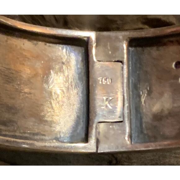 18K Gold, Sterling Silver and Multi Precious Stone Bracelet - Picture 6 of 11